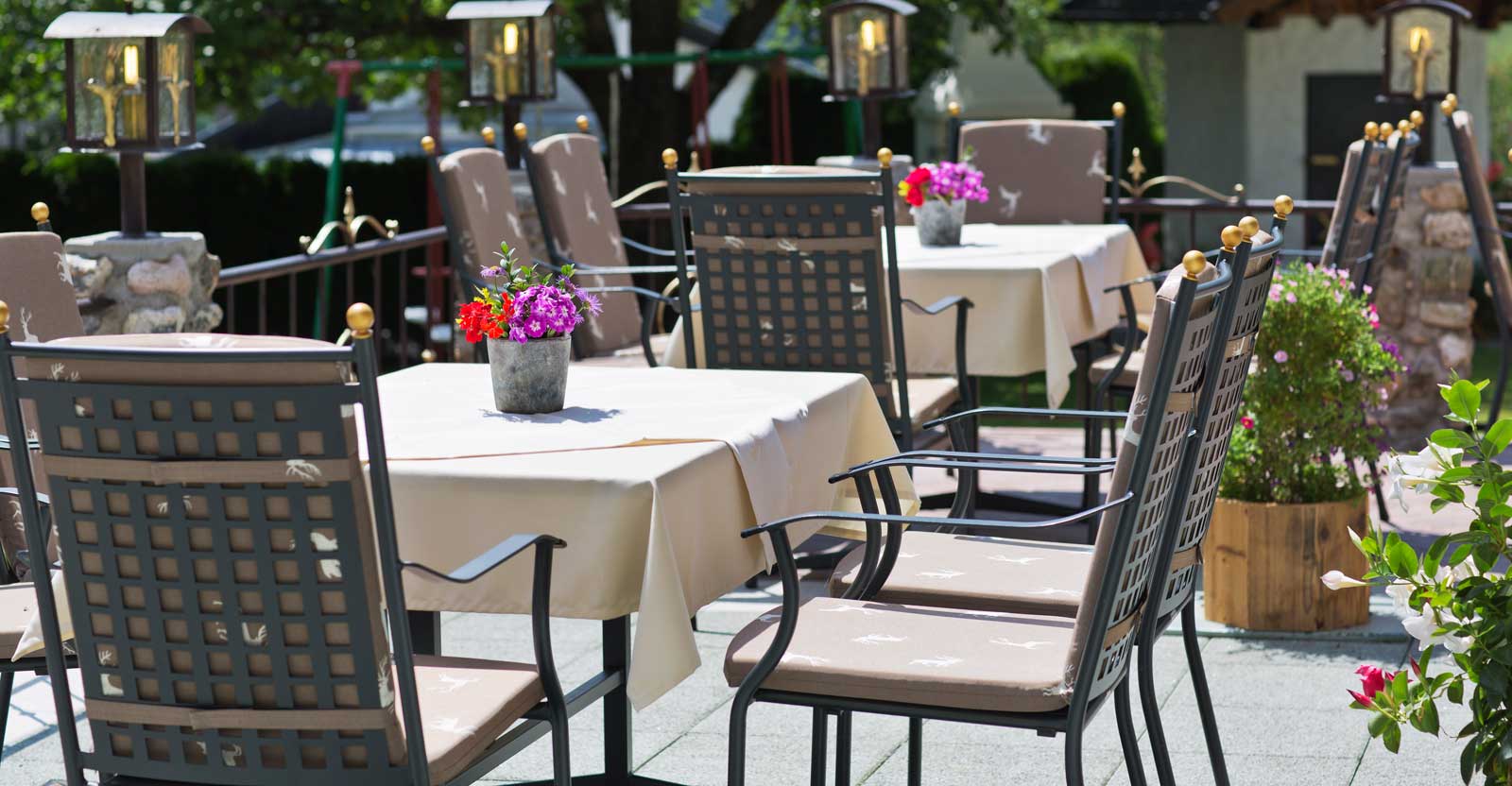 Verweilen und genießen auf der Sonnenterrasse