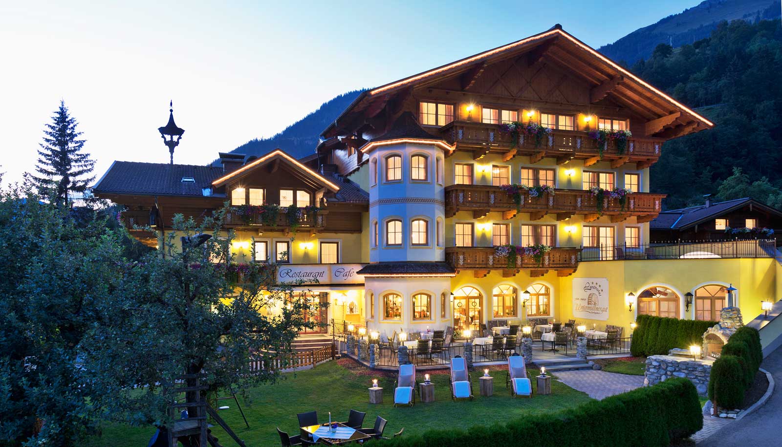 Das Landhotel Untermüllnergut inmitten der Bergwelt