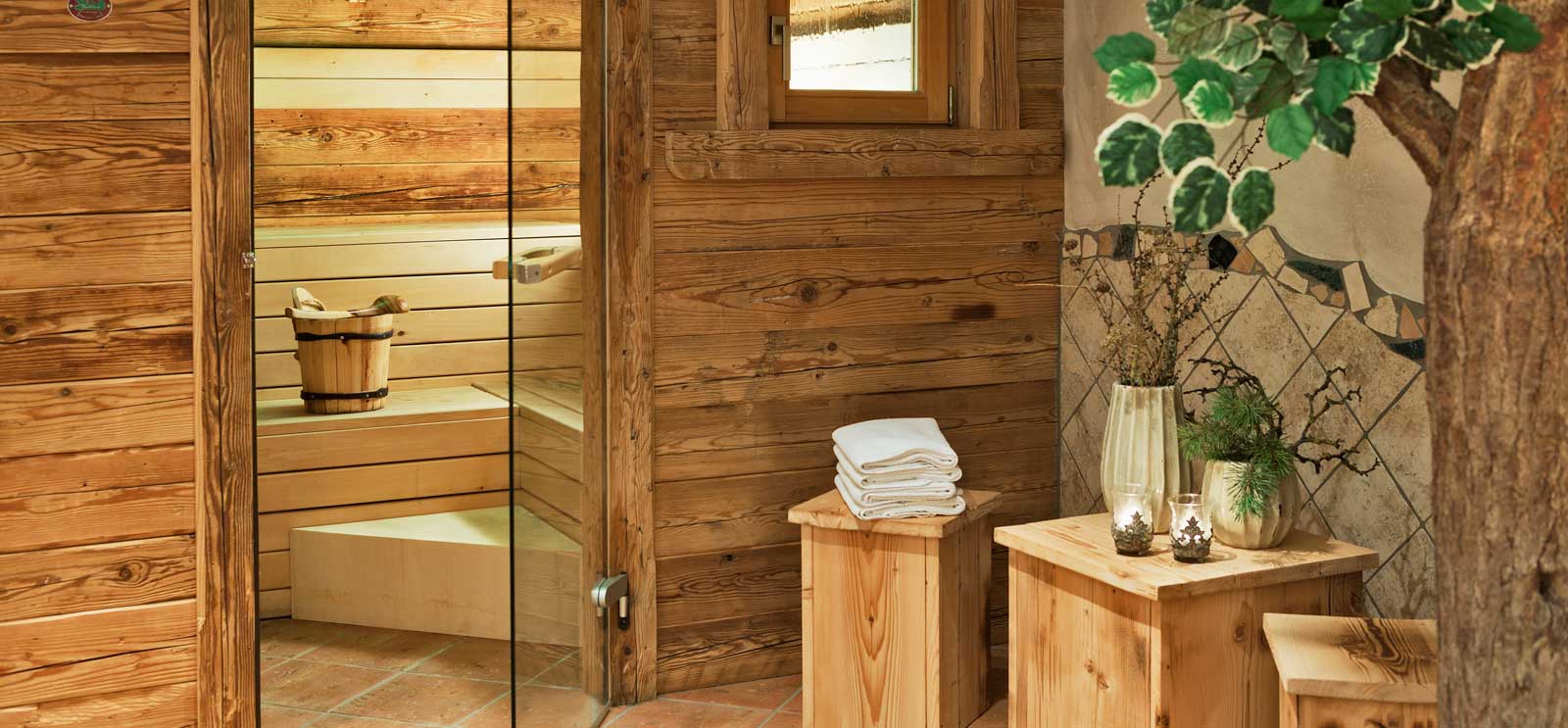 Wellnessbereich und Sauna